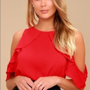 Brand new Lulu’s cold shoulder top!